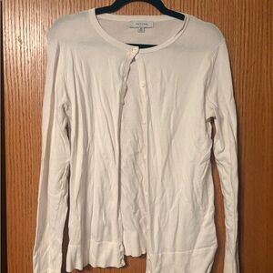 Merona Ivory Button-Up Sweater
